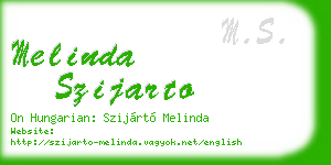 melinda szijarto business card